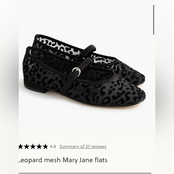 J. Crew Factory Shoes - NEW with box JCREW Leopard mesh Mary Jane flats -retails $148